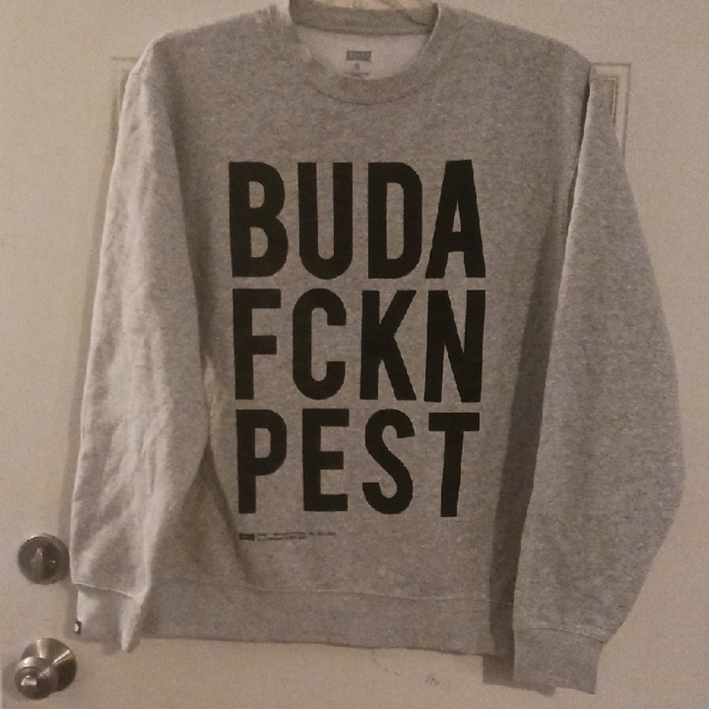 ***XL Grey Buda Pest Proud & Strong All Day Long  Graphic Sweatshirt